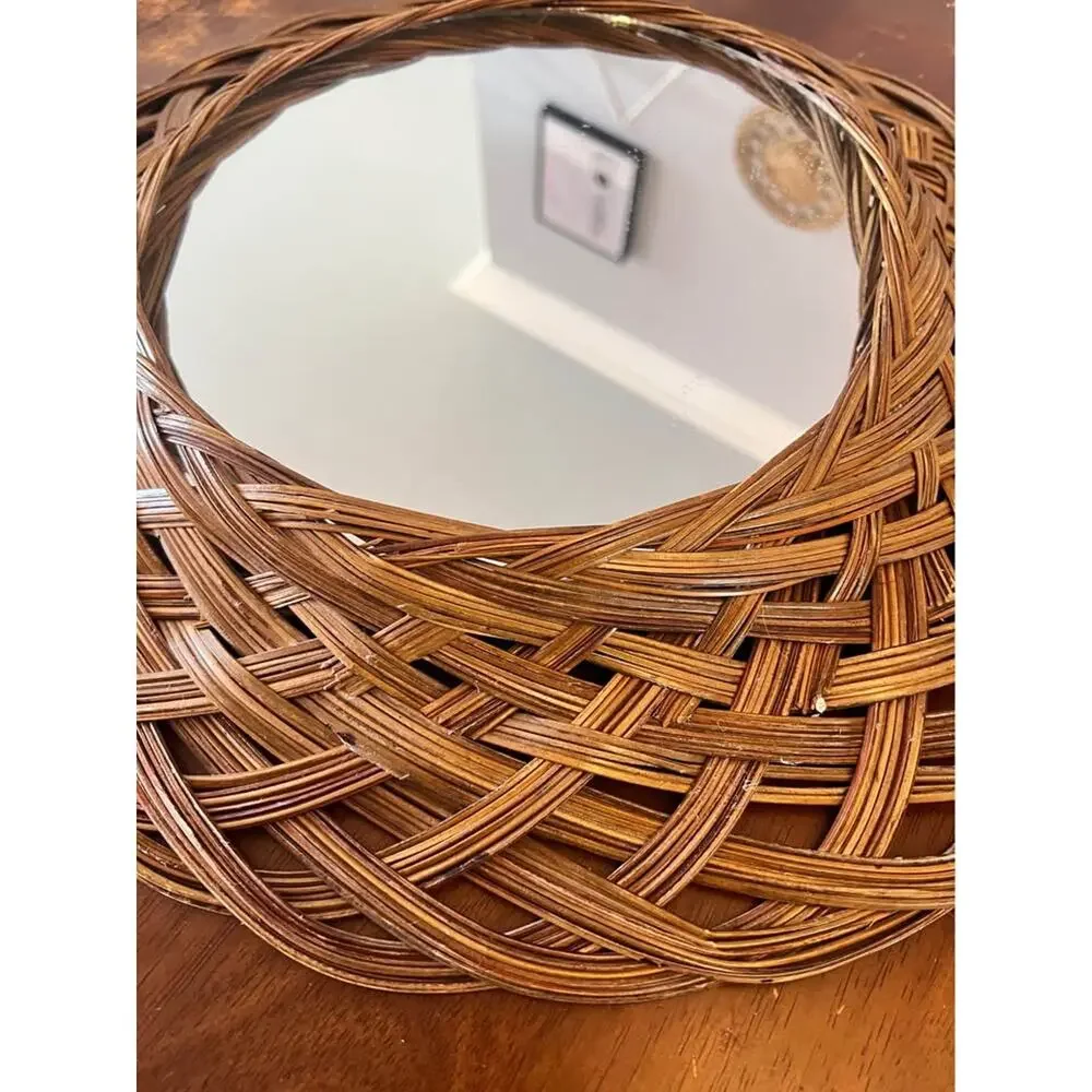 Woven Rattan Wall Mirror